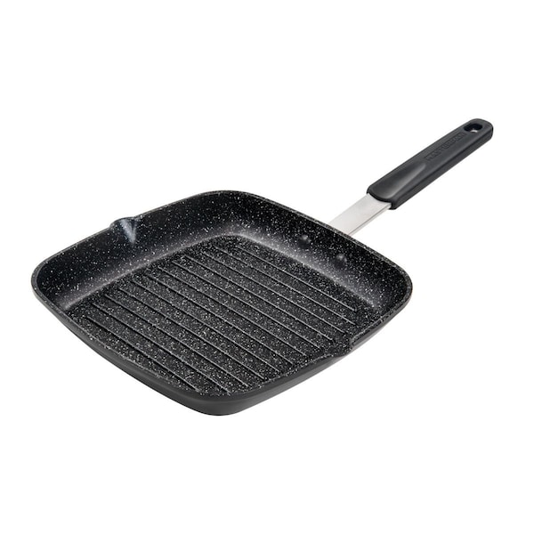 Pan De Molde 10 in. Grill Pan & Non-Stick Aluminium Cookware with Stainless Steel Chefs Handle - PA3618541