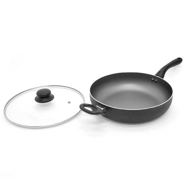 Starfrit Starbasix 11-Inch Nonstick Aluminum Deep Fry Pan with Lid - 034458-002-0000