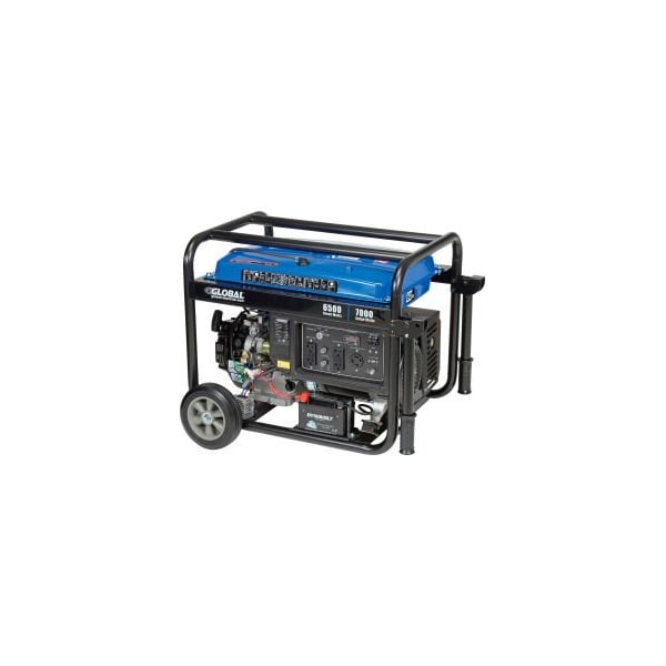 Global Equipment Portable Generator, 6,500 W Rated, 7,000 W Surge, 29 A A - GG7200