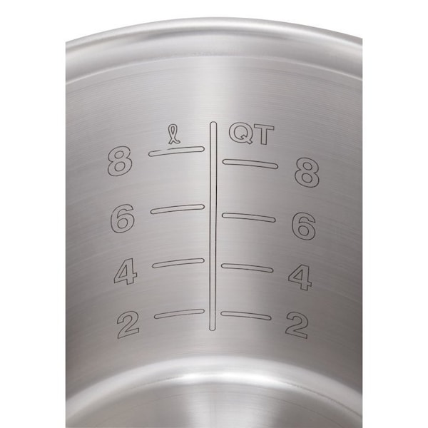Vollrath Co Vollrath® Tri-Ply Stainless Steel Stock Pot, 77580, 12 Quart Capacity, 9-1/2" Depth - 77580