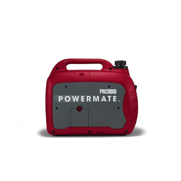 Powermate Portable and Inverter Generator, Gasoline, 2,300 W Rated, 3,000 W Surge, Recoil Start, 120V AC - P0080601