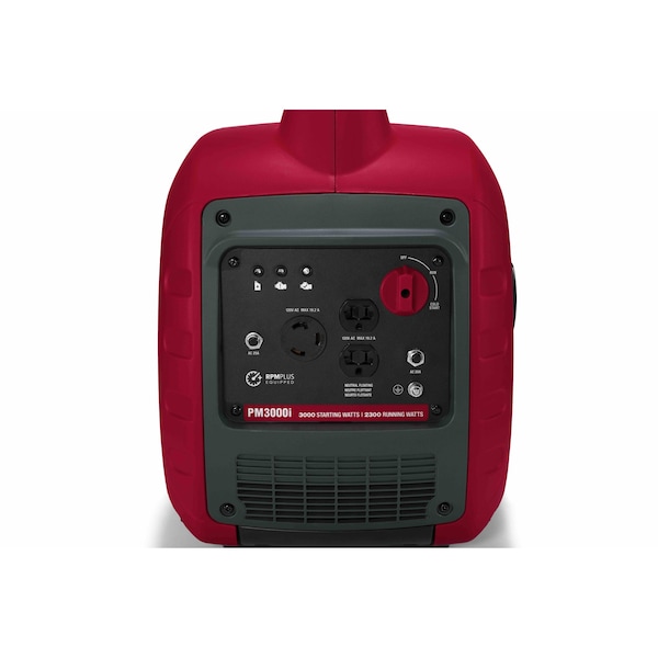 Powermate Portable and Inverter Generator, Gasoline, 2,300 W Rated, 3,000 W Surge, Recoil Start, 120V AC - P0080601