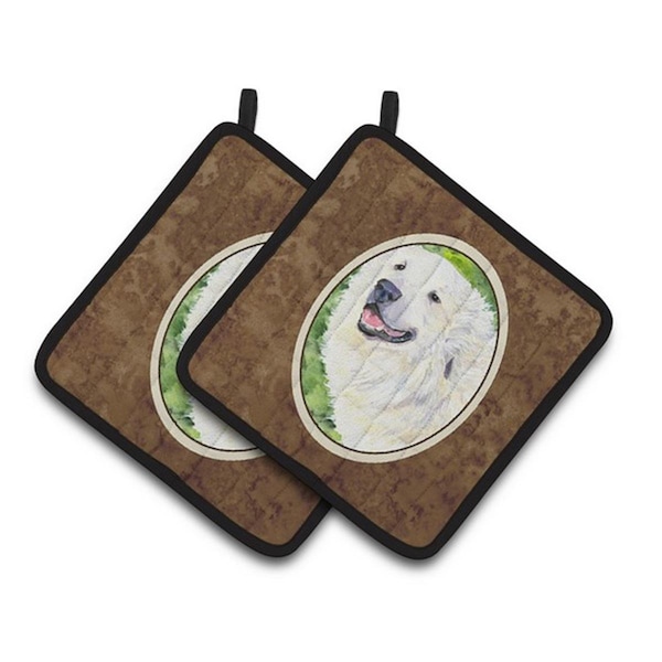 Carolines Treasures Great Pyrenees Pair of Pot Holders, 7.5 x 3 x 7.5 in. - SS8981PTHD