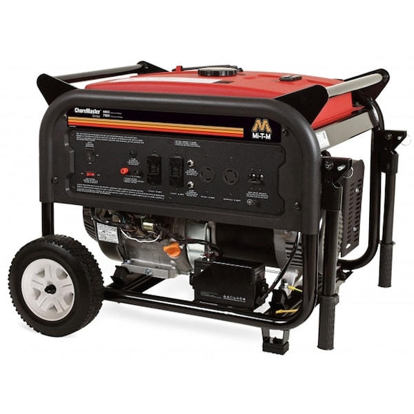 Mi-T-M Portable Generator, Gasoline, 7,000 W Rated, 8,000 W Surge, Electric Start, 120/240V AC, 58.3/29.2 A - GEN-8000-0MME