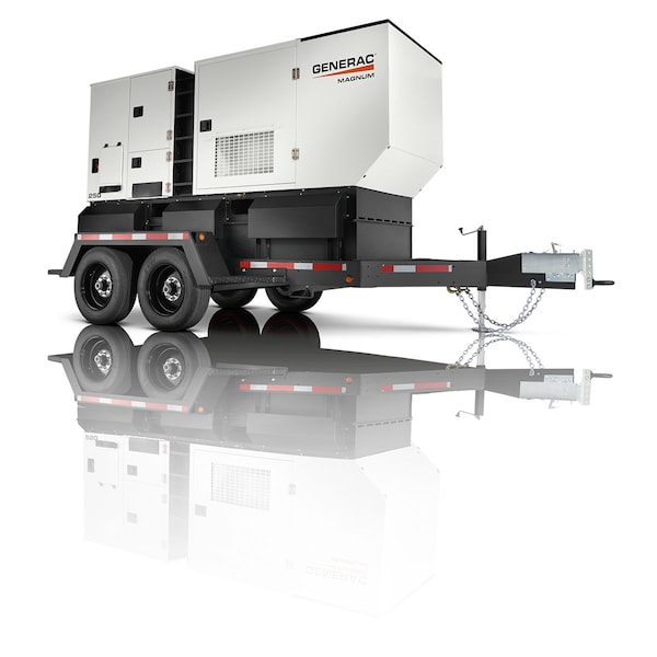 Generac Portable Generator, Diesel, 200 kW Rated, 250 kVA Surge, Electric Start, 120/208/240/277/480V AC - MDG250DF4-STD
