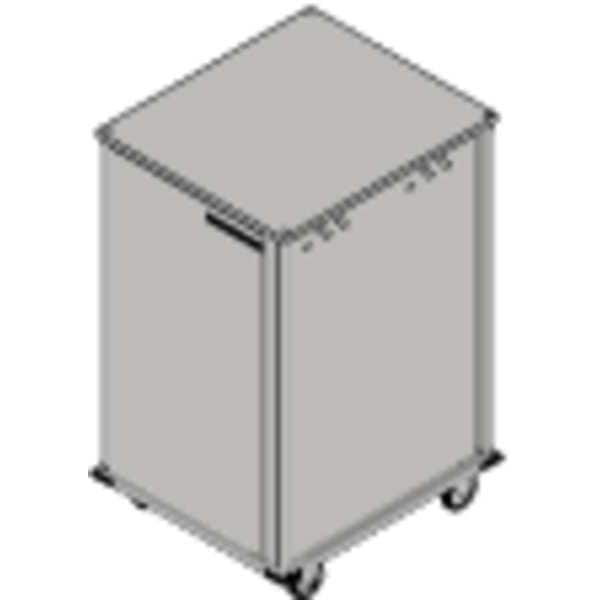Dinex Food Tray Cart, 1 Door, Pass-Thru, 16 Trays - DXPTQ2T1DPT16