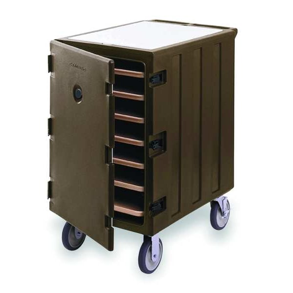Cambro Food Delivery Cart, Trays, Brown, Cap 7 - EA1826LTC3131