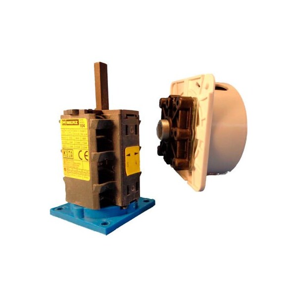 Controles Springer Co Springer Controls/MERZ A104/016-SB3, 16A, 3 Polos, Interruptor de desconexión, Negro/Gris, Montaje en riel DIN, Bloqueable - A104/016-SB3