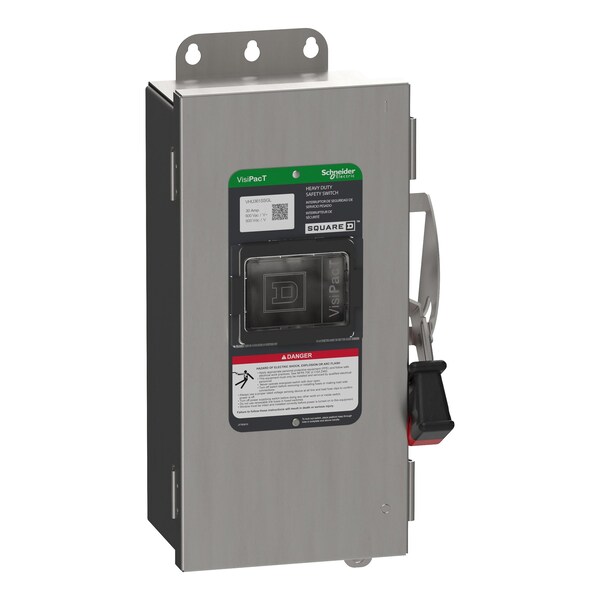 Interruptor de seguridad desmontable Schneider Electric, 600V CA/CD, 3 polos - VHU361SSGL