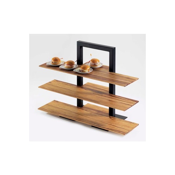 Cal Mil Plastics Cal-Mil Midnight 3 Tier Full Frame Riser 18-1/4"W x 11"D x 25"H Black - 1464-13
