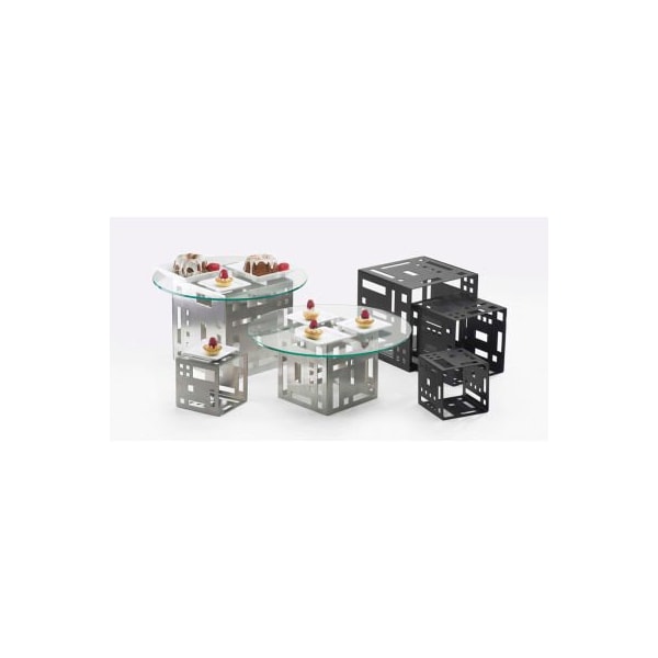 Cal Mil Plastics Cal-Mil Squared Cube Riser 5"W x 5"D x 5"H Stainless Steel - 1607-5-55
