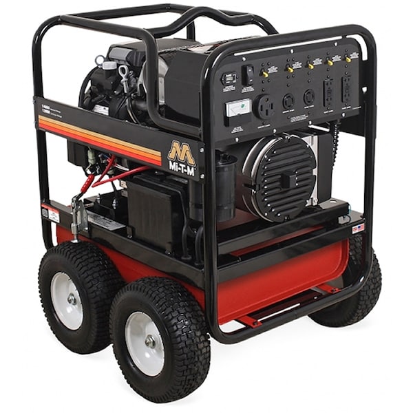 Mi-T-M Portable Generator, Gasoline, 12,000 W Rated, 14,000 W Surge, Electric Start, 120/240V AC, 100/50 A - GEN-14000-1MHE