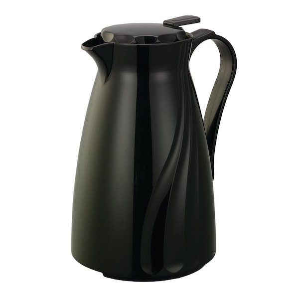 Service Ideas Twist N' Serve Coffee Carafe, 1L, BPA Free, Stackable, Black - TNSPB12BL