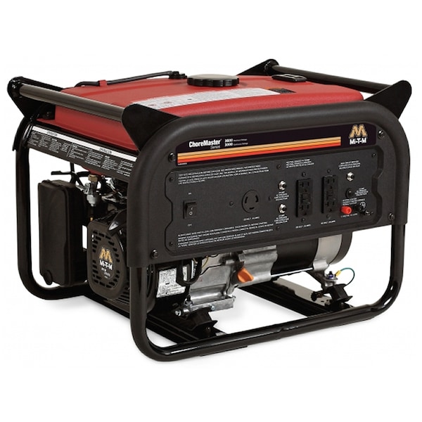 Mi-T-M Portable Generator, Gasoline, 3,000 W Rated, 3,600 W Surge, Electric Start, 120V AC, 30/25 A - GEN-3600-0MM0