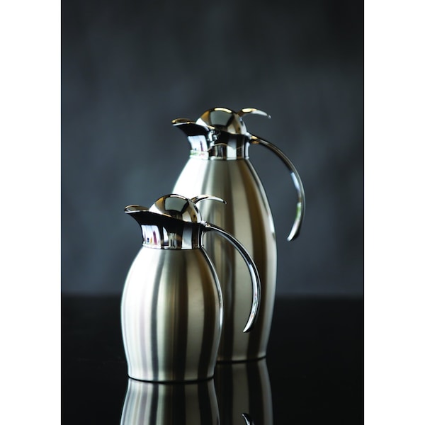 Service Ideas Nicollet Push Button Stainless Vacuum Insulated Carafe, 33.8 Ounce, Polished - NIC10PSPB