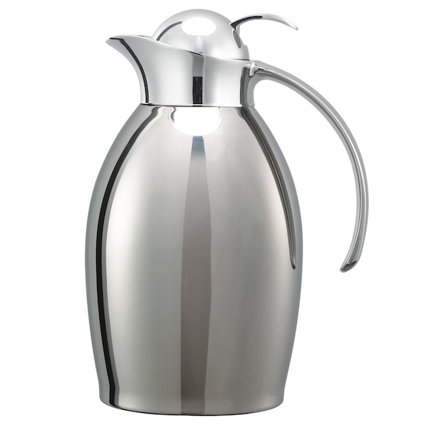 Service Ideas Nicollet Push Button Stainless Vacuum Insulated Carafe, 33.8 Ounce, Polished - NIC10PSPB