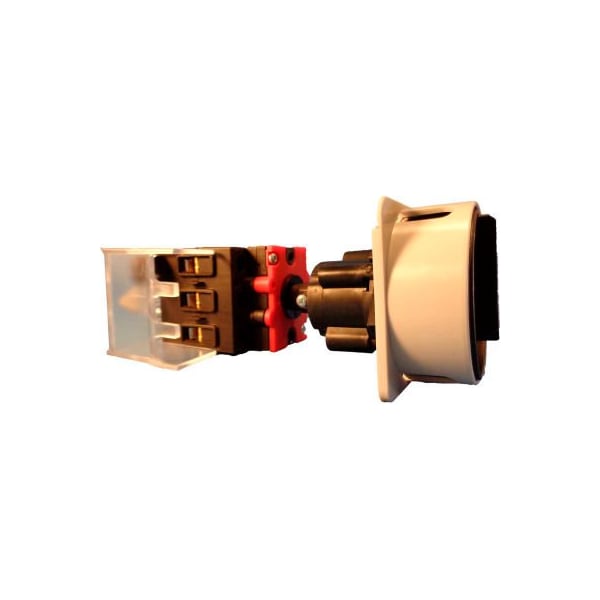 Controles Springer Co Springer Controls/MERZ, 25A, 3 polos, Interruptor de desconexión, Negro/Gris, Montaje en riel DIN, Acoplamiento, Bloqueable - ML1-025-DB3