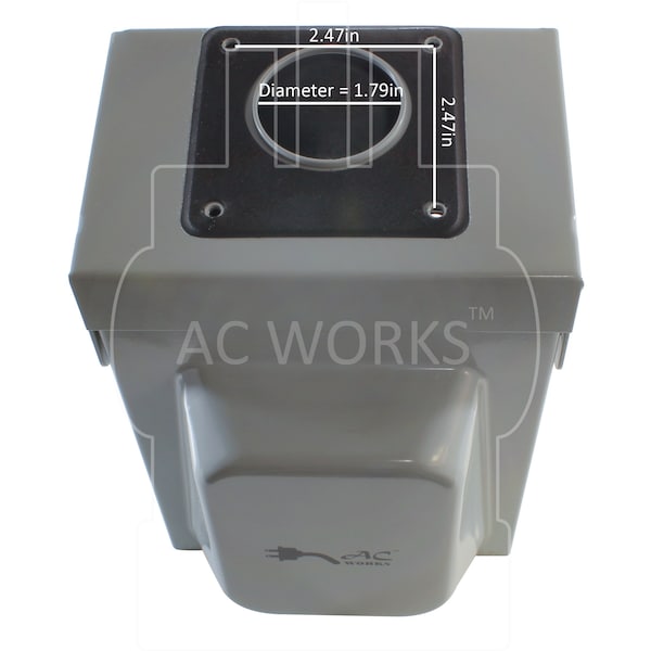 Ac Works 50A Emergency Power Kit with SS2-50 Inlet Box and 20ft Cord - EP1450KIT-020