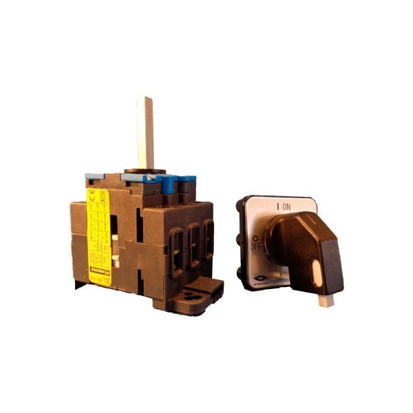 Controles Springer Co Springer Controls/MERZ, 40A, 3 polos, interruptor de desconexión, negro/gris, montaje en riel DIN, bloqueo - ML1-040-SB2