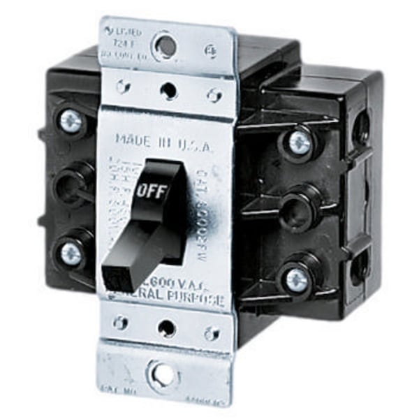 Interruptores y control de iluminación, desconexión de motor, 2 polos, 60A 600V, cableado frontal - HBL7862FWD de Hubbell Wiring Device-Kellems