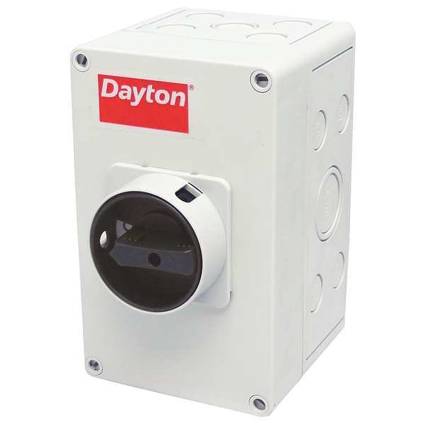 Interruptor de desconexión de un solo polo, tipo cerrado, no fusible Hoffman, 32 A, 600V CA, 3 polos, NEMA 12, 3R - VS-DS40BGK