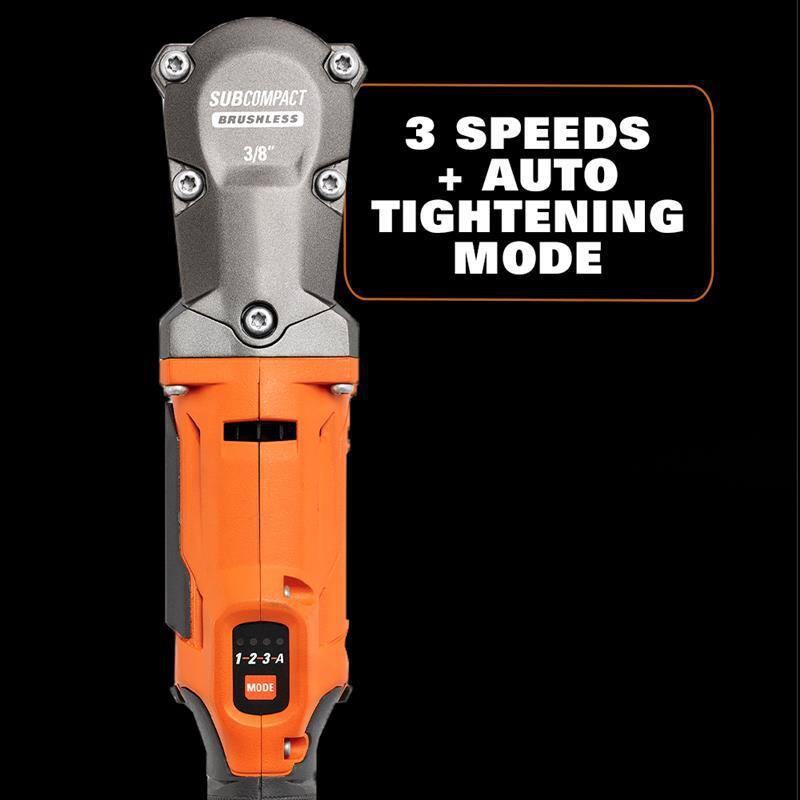 Llave de impacto angular derecha RIDGID 18V SubCompact Brushless de 1/2 pulgadas (herramienta solamente) - R8721B