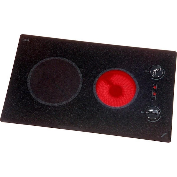Kenyon Mediterranean Series Large 2-burner Cooktop- black with analog control- 6 .50 & 8 inch 120V UL - B41510