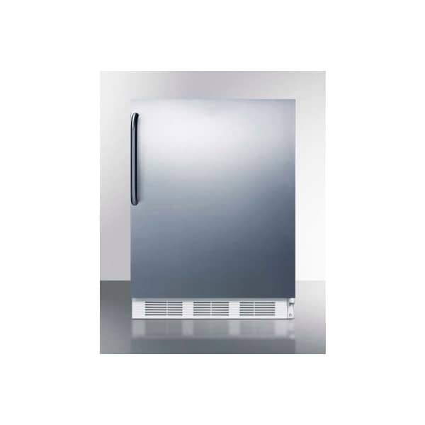 Summit Appliance Div. Summit Freestanding Counter Height Refrigerator-Freezer, 5.1 Cu. Ft., 24" Wide - CT661WSSTB