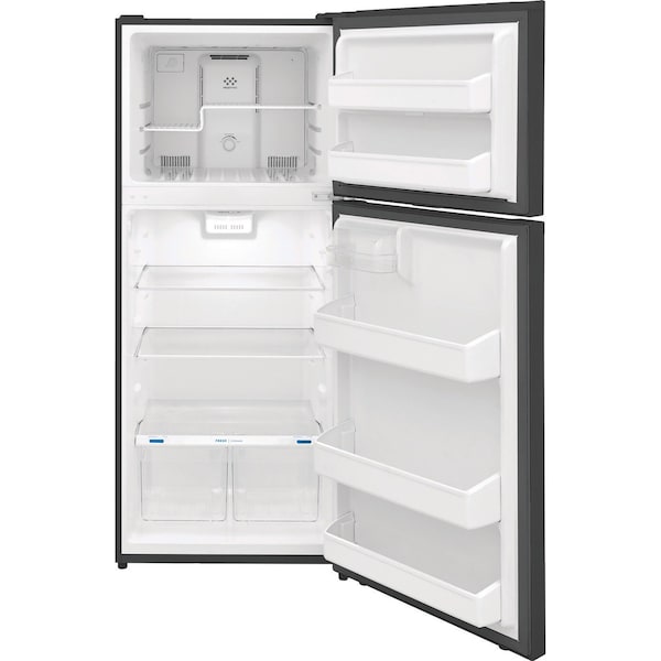 Almo Frigidaire 17.6 Cu. Ft. Top Freezer Refrigerator with Auto-Defrost in Brushed Steel - FFHT1822UV