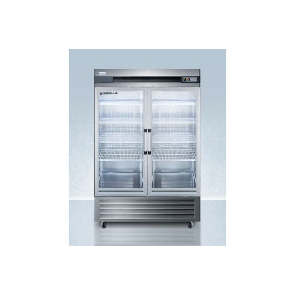 Summit Appliance. Accucold Pharma-Lab Performance Series Upright Pharmacy Refrigerator, 49 Cu.Ft., Glass Doors - ARG49ML