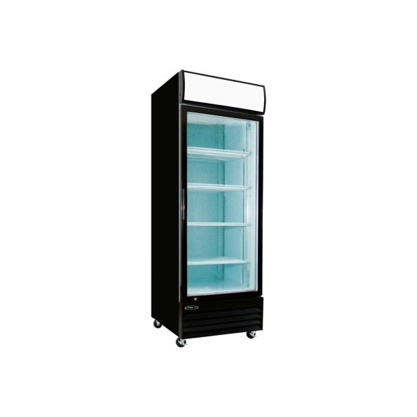Mvp Group Corporation Kool-It - Refrigerated Merchandiser, 1 Glass Door, 23 Cu. Ft., Black, 81"H x 27"W, 115V - KGM-23