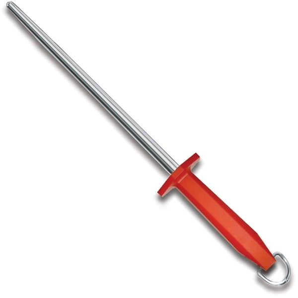 Swiss Army Brands 2023 Victorinox 40683 Kitchen Red Steels - Packer / Trimmer / Processor, 10In Round, Polished Cut - VIC-7.8991.12