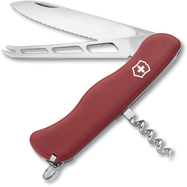 Swiss Army Brands 2022 Victorinox 0.8303.Wus1 Kitchen Cheese Knife Red 111Mm, Clam Pack - VIC-0.8303.W-X1