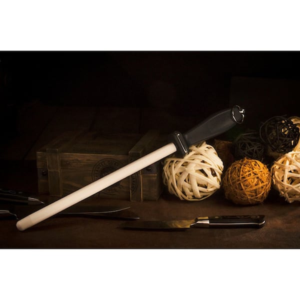 Master Grade Impact-resistant Ceramic Rod, Straight End Cap, 9 Mohs, L11" Dia 0.6" - ST-3800
