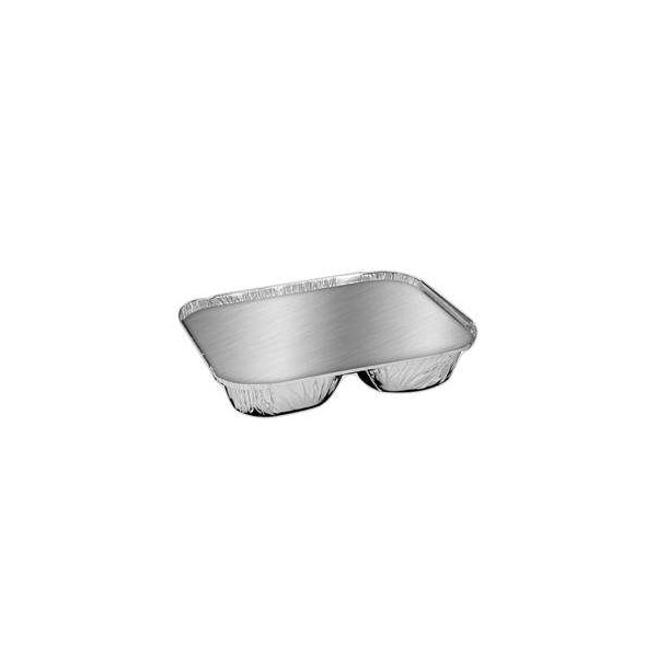 Handi-Foil 3 Compartment Aluminum Tray With Foil Board Lid Combo, PK250 - 2045-35-250W