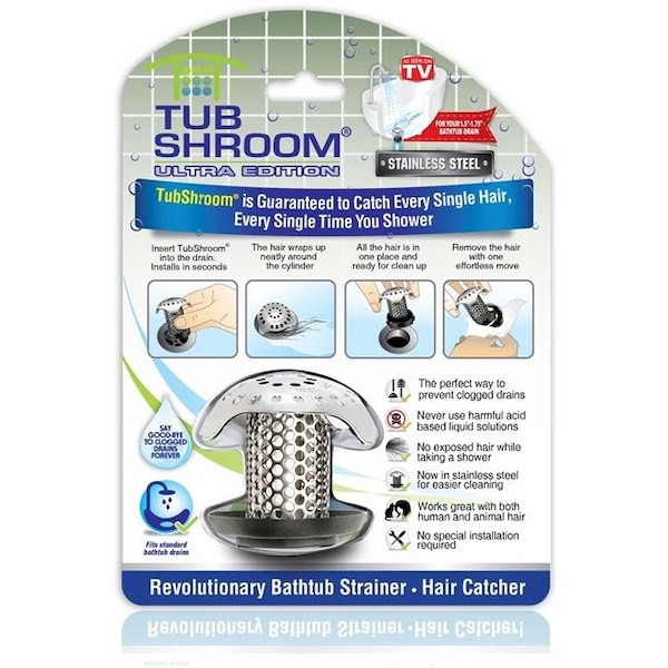 Tubshroom TubShroom TSULT1X95 Ultra Revolutionary Bath Tub Drain Protector Hair Catcher - TSULT1X95