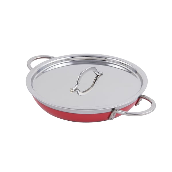 Bon Chef Classic Cntry French Col Saute Pan/Skillet W/Cover Dbl Handle  11"X2 1/4"  2 Qt 12 Oz - 60305RED