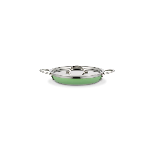 Bon Chef Classic Cntry French Col Saute Pan/Skillet W/Cover Dbl Handle  10 1/8 X 1 7/8  1 Qt 20 Oz - 60304LIME