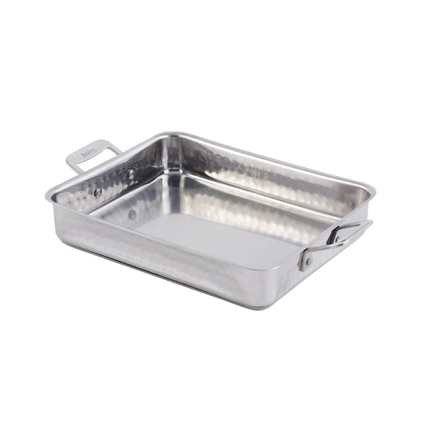 Bon Chef Cucina Small Square Pan Hammer Finish  11 5/8" X 9 1/2" X 2 1/4"  /  3 Qt - 60013CLDHF