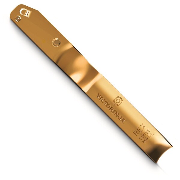 Swiss Army Brands 2024 Victorinox Kitchen Peeler Rex, Gold Plated Gold Plated - VIC-6.0900.88