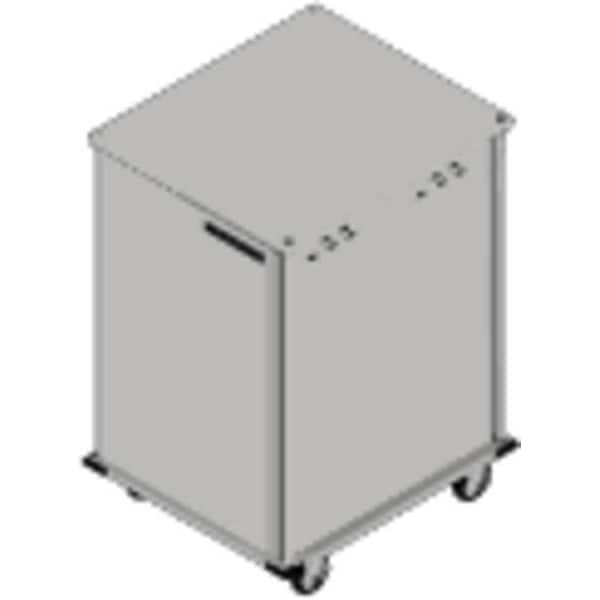 Dinex Food Tray Cart, 1 Door, Pass-Thru, 12 Trays - DXPTQ2T1DPT12