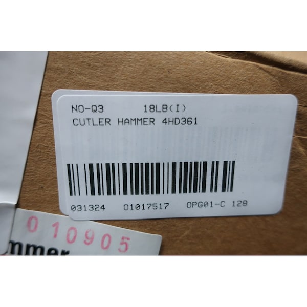 Interruptor de desconexión de fusibles Eaton Cutler-Hammer de 3P 30A AMP 600V-AC - 4HD361