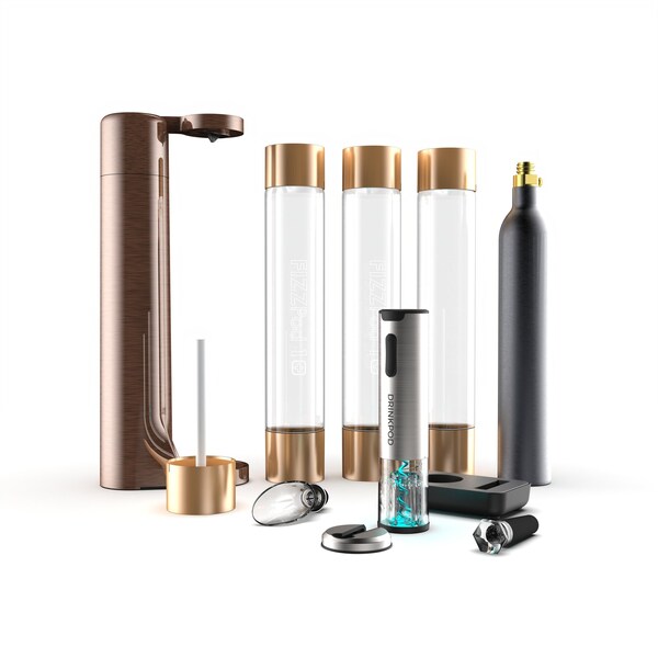 Drinkpod Fizzpod Cognac + 1 C02 + WineKey Bundle - FZCOG-C02-WNK