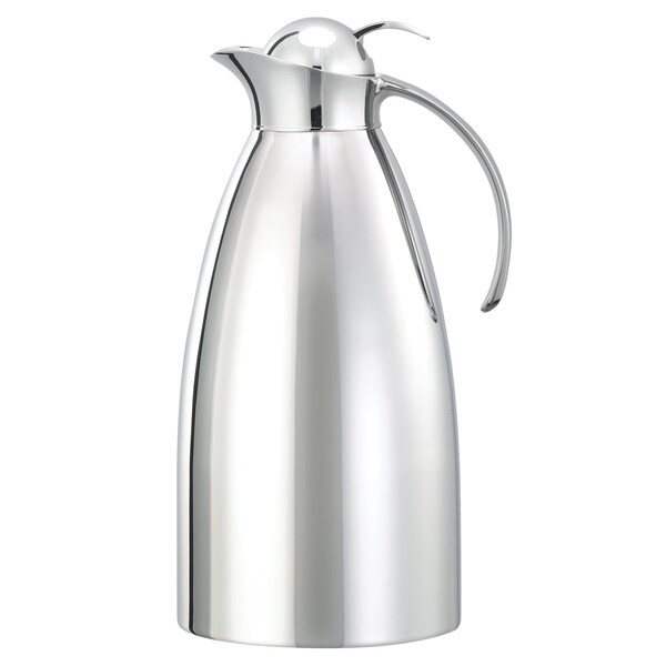 Service Ideas Marquette Push Button Stainless Vacuum Insulated Carafe, 67.6 Ounce, Polished - MAR20PSPB