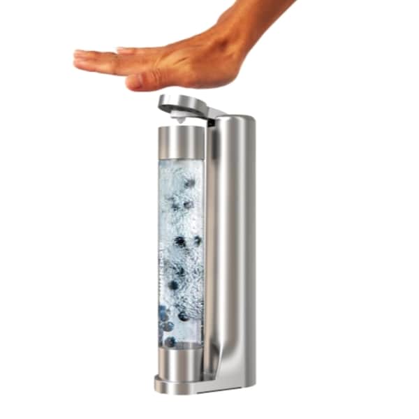 Drinkpod FIZZPod One Touch Sparking Soda Maker Machine with 3 Bottles- Silver - DPFZPOD1KS