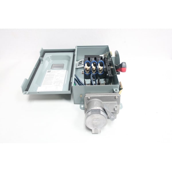 Receptáculo entrelazado Crouse Hinds Arktite de 3P 60A Amp 600V-AC 250V-DC con interruptor de desconexión fusible - WSRDW6352.