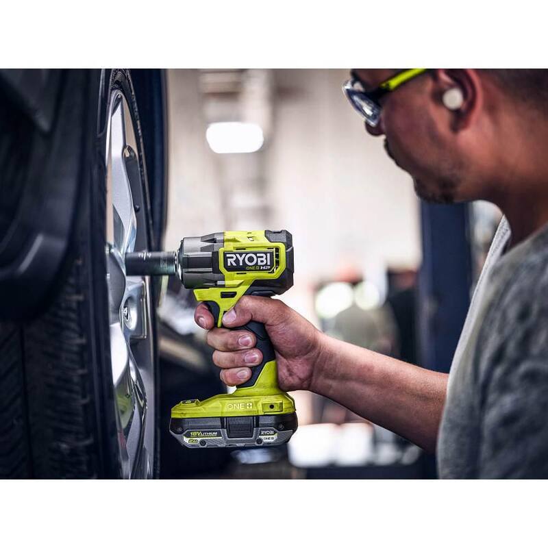 RYOBI ONE+ HP 18V Llave de Impacto Inalámbrica Brushless Compacta de 1/2 pulgadas con 4 Modos (Herramienta Únicamente) - PSBIW25B