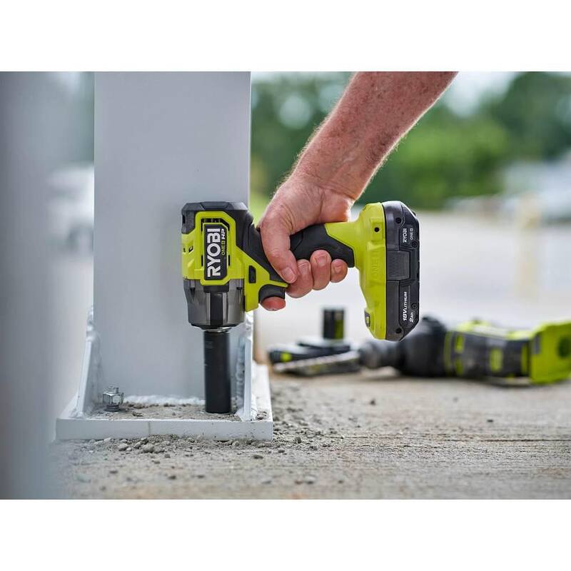 RYOBI ONE+ HP 18V Llave de Impacto Inalámbrica Brushless Compacta de 1/2 pulgadas con 4 Modos (Herramienta Únicamente) - PSBIW25B