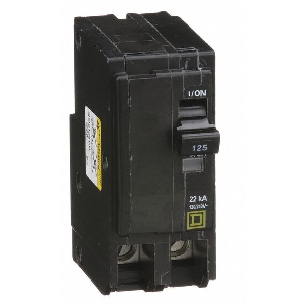 Square D Miniature Circuit Breaker, QO Series, 125A, 2 Pole, 120/240V AC, 22kA at 120/240V AC - QO2125VH