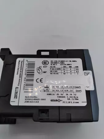 Siemens Contactor 3RT2016-1BB41-0CC0